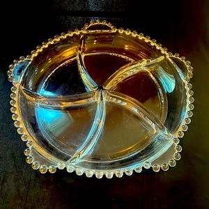Round Candlewick Clear Glass